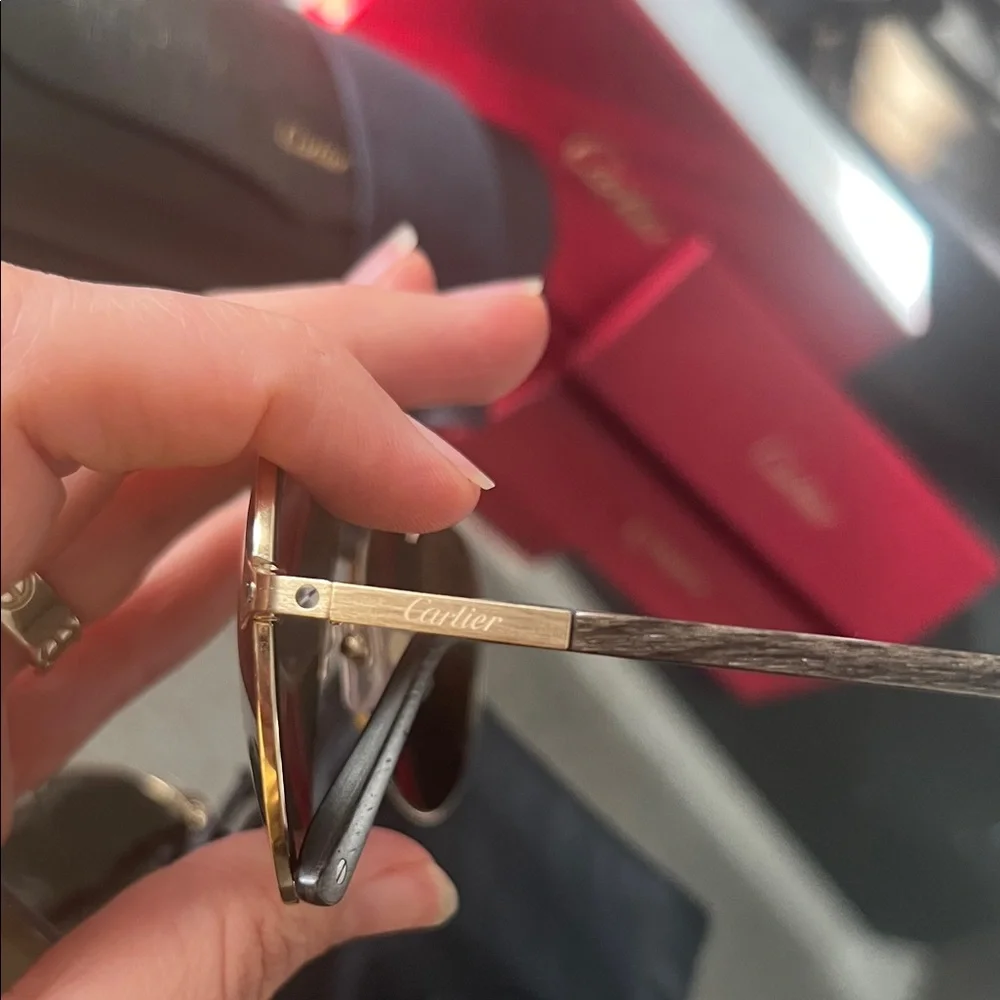 Cartier Gold Aviator Sunglasses